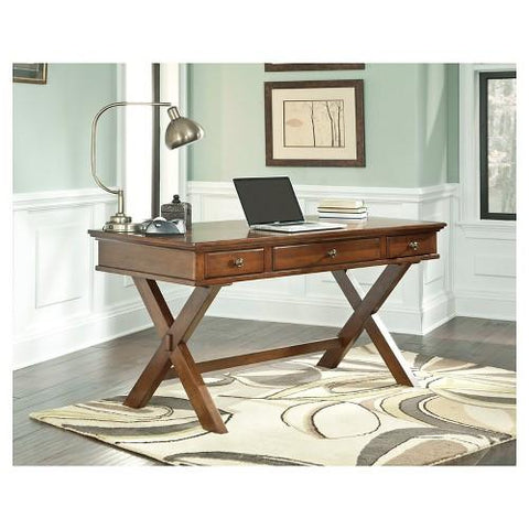 Burkes Medium Brown Home Office Desk