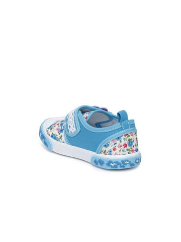 Dunsinky Blue & White Floral Print Casual Shoes